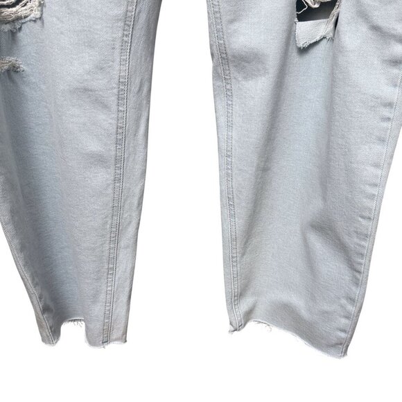 OLD NAVY Jeans Plus Size 22 Curvy Sky Hi Straight Blue Distressed Button Fly - Picture 11 of 13